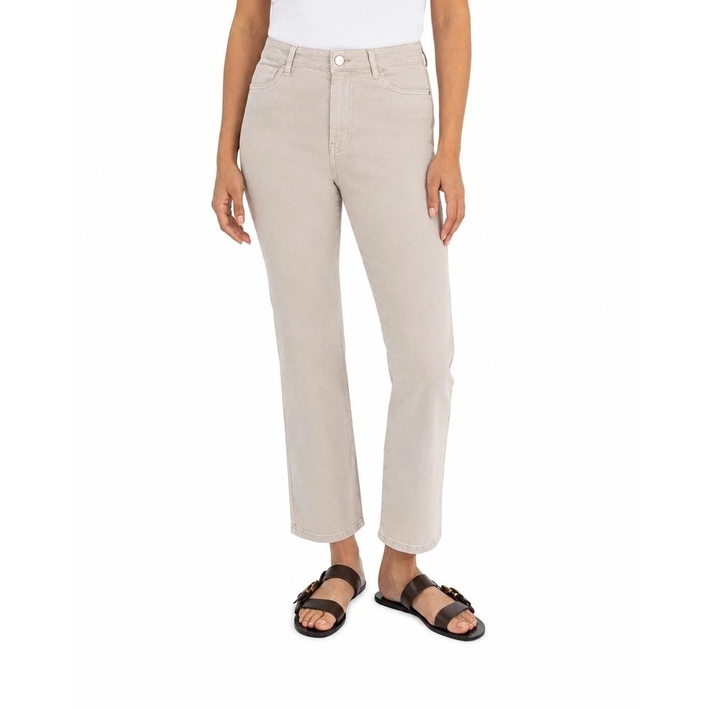 BlankNYC Women's High Rise Straight Leg Pant, Tan, Size 12/32, New